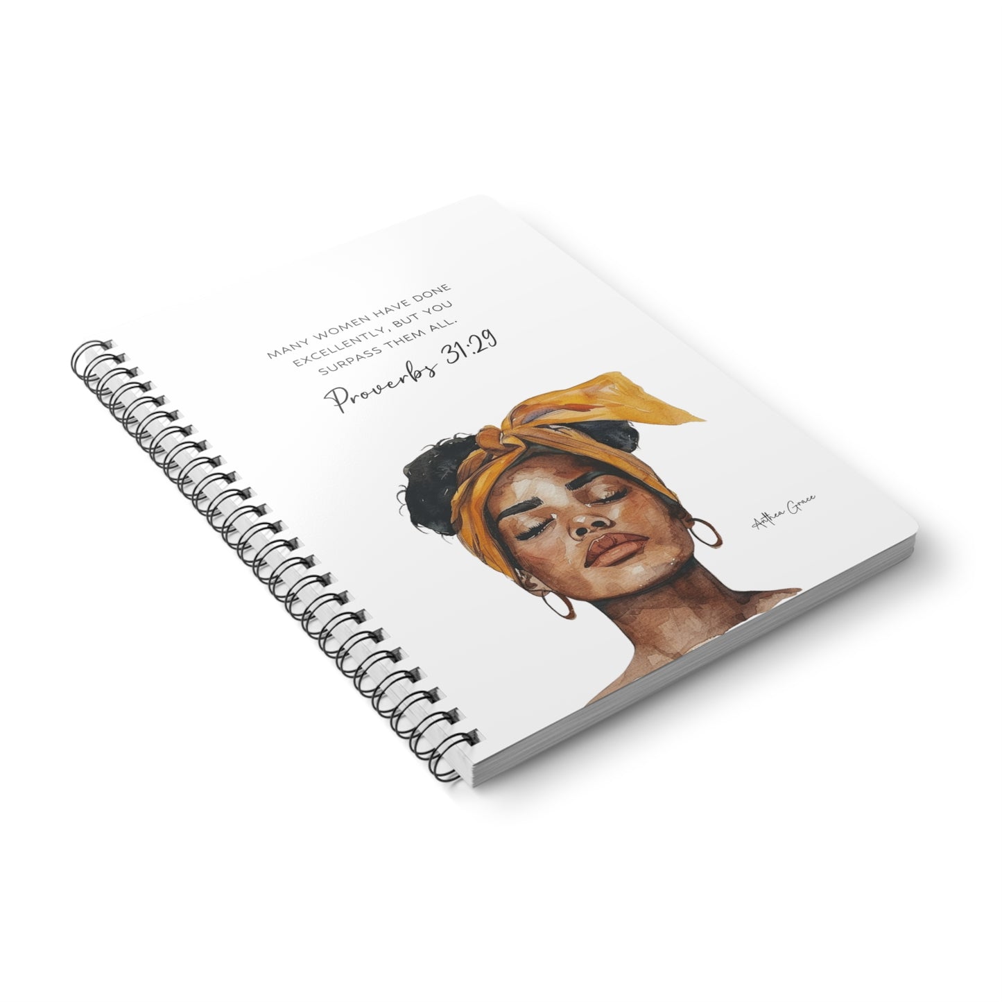 Proverbs 31:29 Spiral A5 Notebook