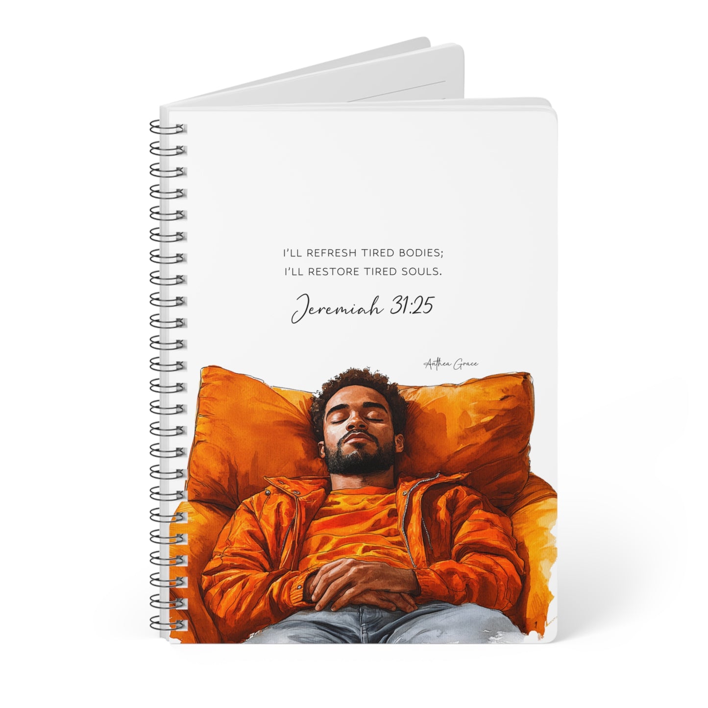 Jeremiah 31:25 Spiral A5 Notebook