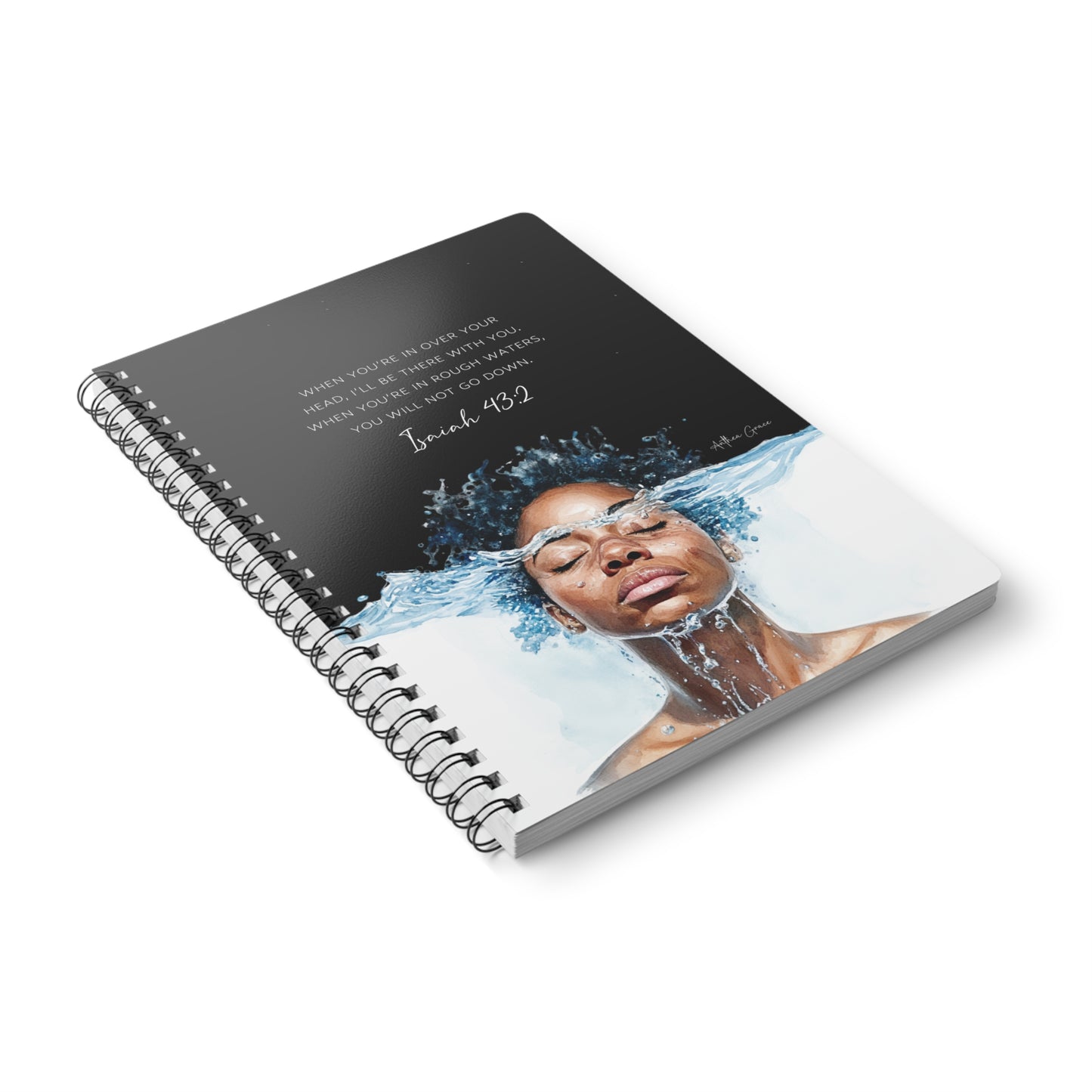 Isaiah 43:2 Spiral A5 Notebook