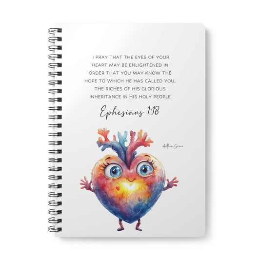 Ephesians 1:18 Spiral A5 Notebook