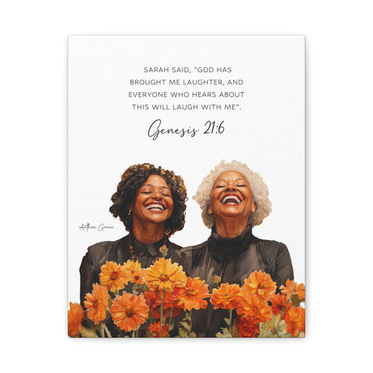 Genesis 21:6 Wall Art Canvas
