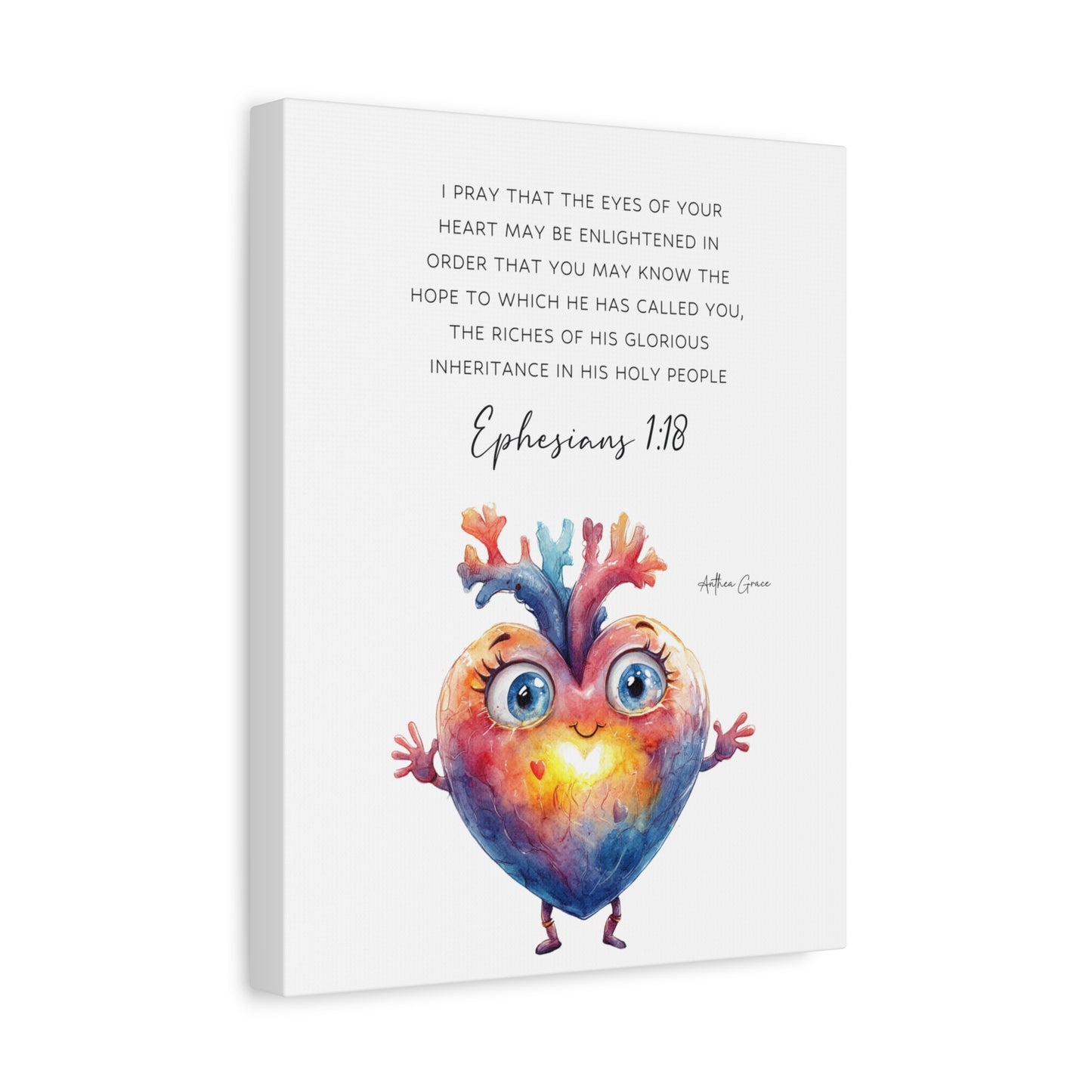 Ephesians 1:18 Wall Art Canvas