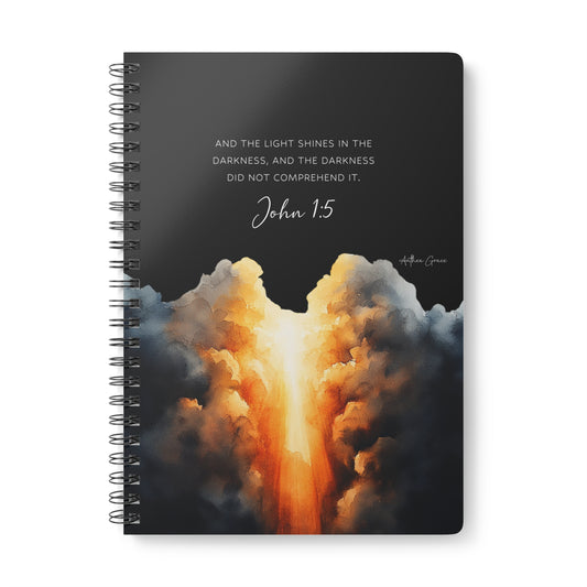 John 1:5 Spiral A5 Notebook