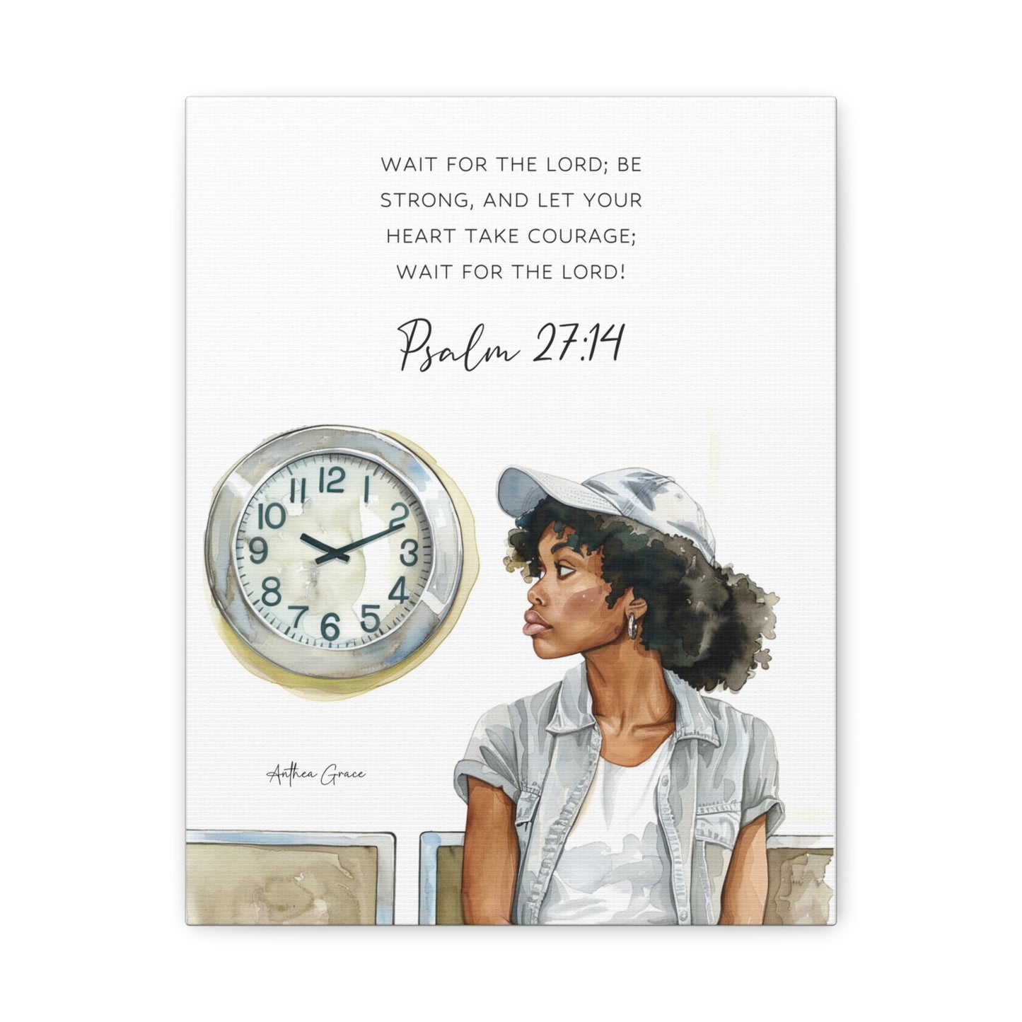 Psalm 27:14 Wall Art Canvas