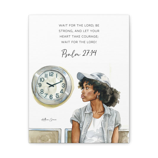 Psalm 27:14 Wall Art Canvas