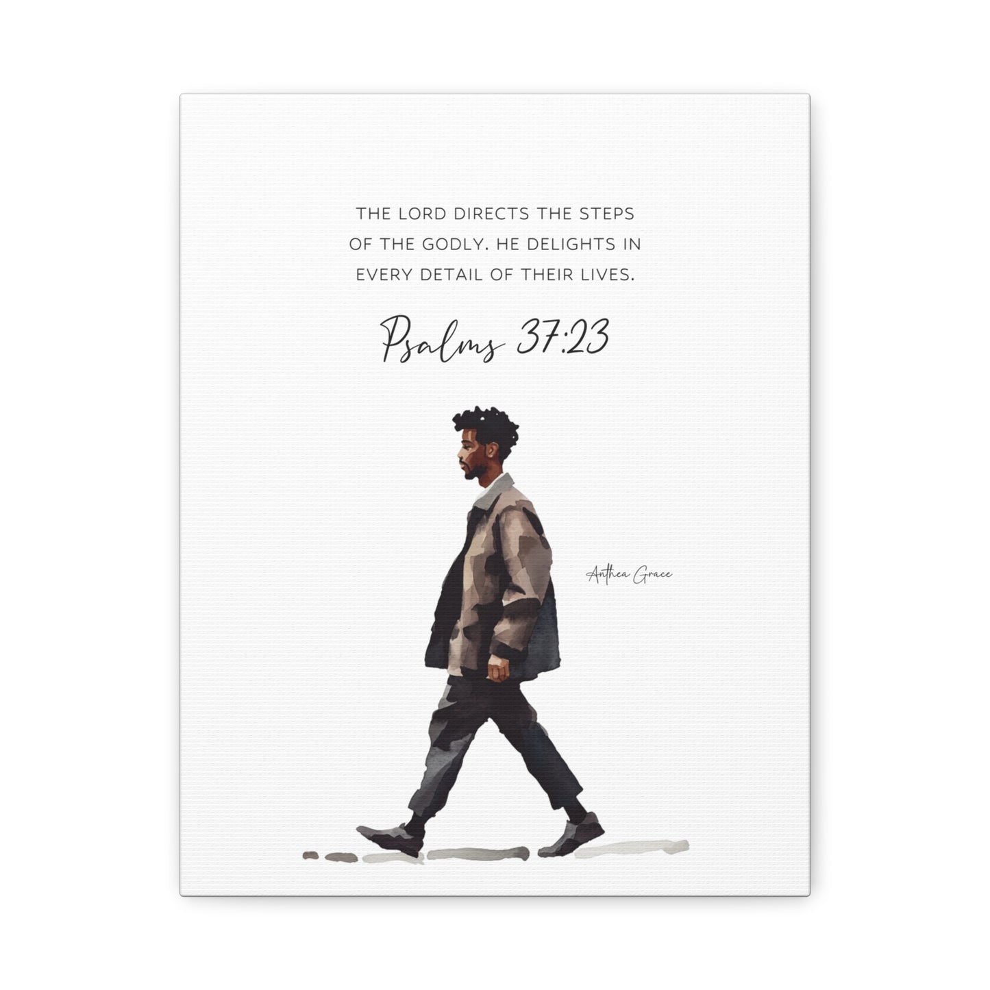Psalms 37:23 Wall Art Canvas