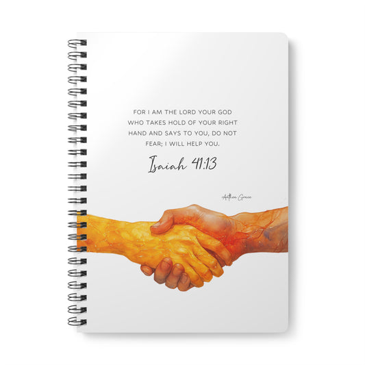 Isaiah 41:13 Spiral A5 Notebook