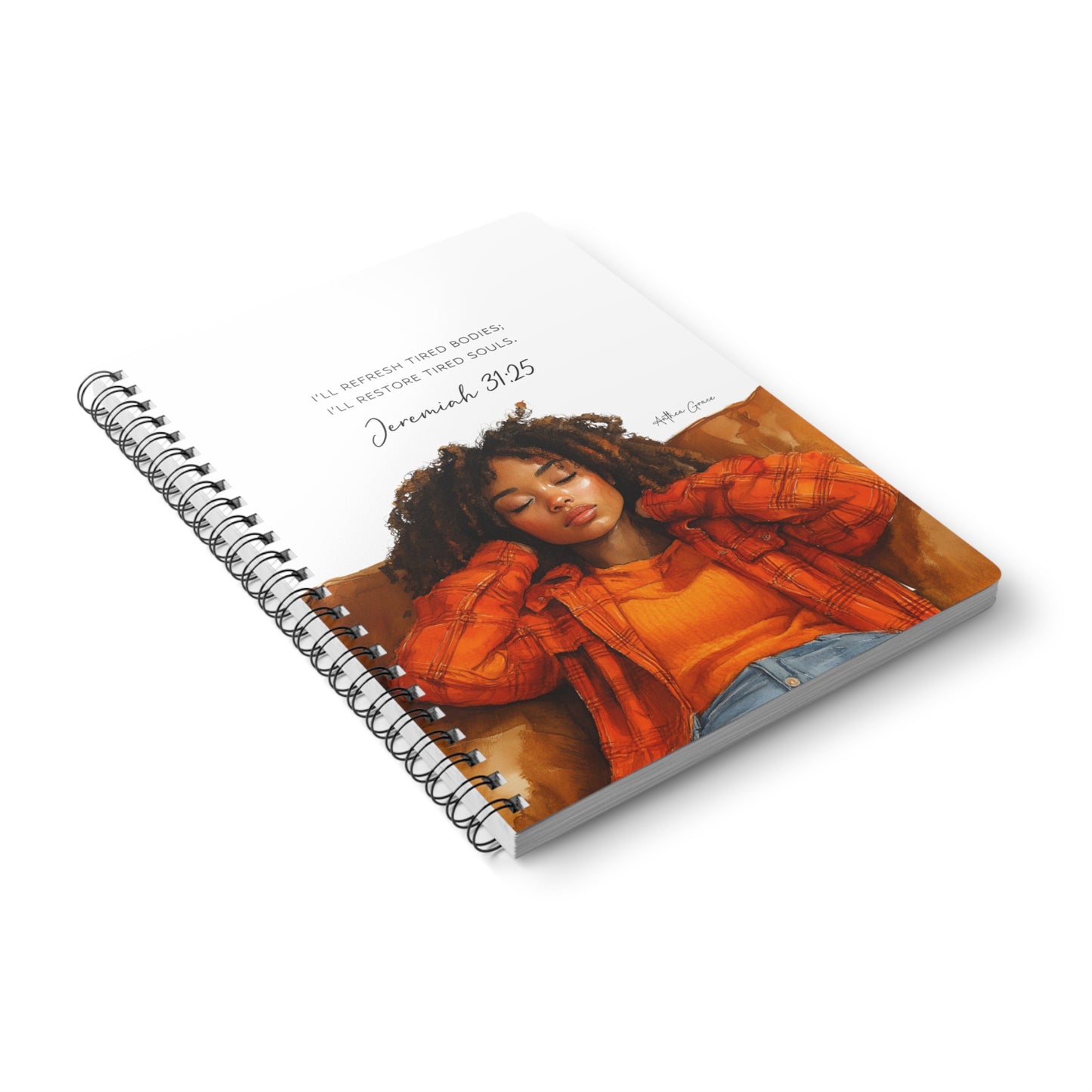 Jeremiah 31:25 Spiral A5 Notebook