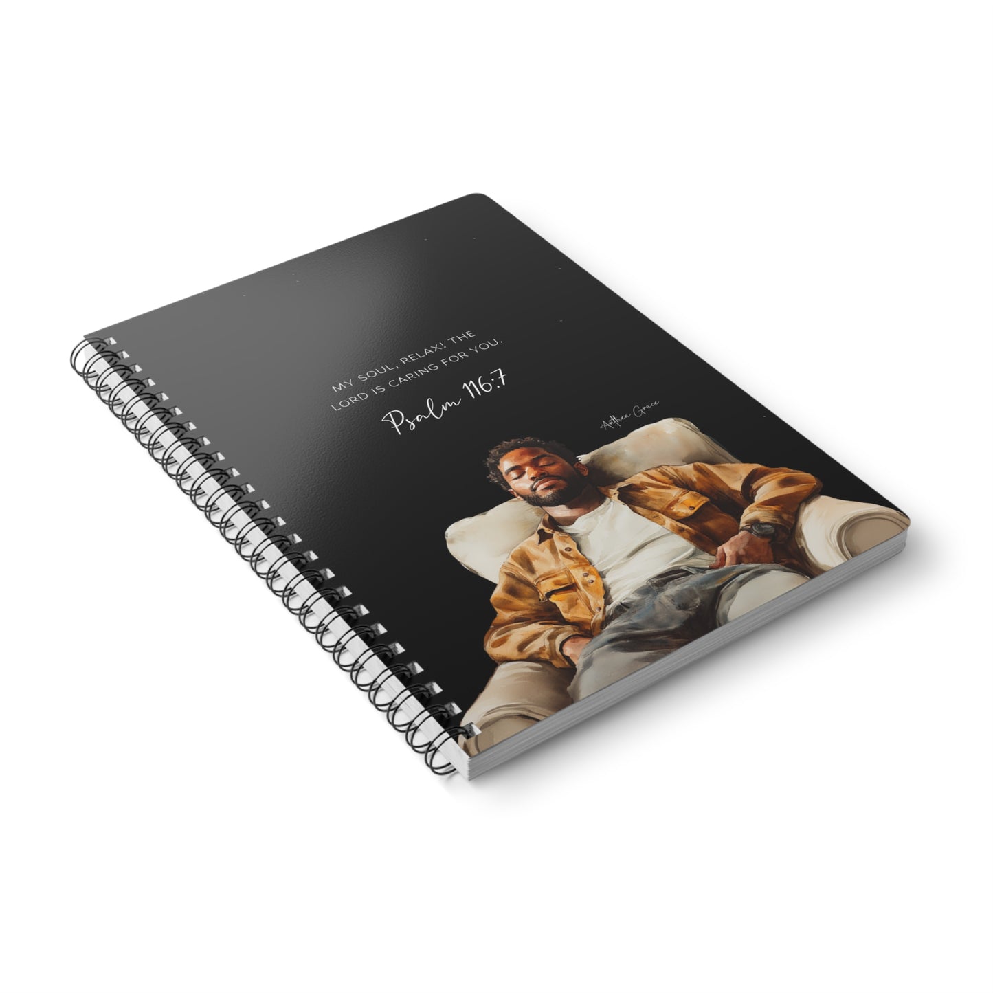 Psalm 116:7 Spiral A5 Notebook