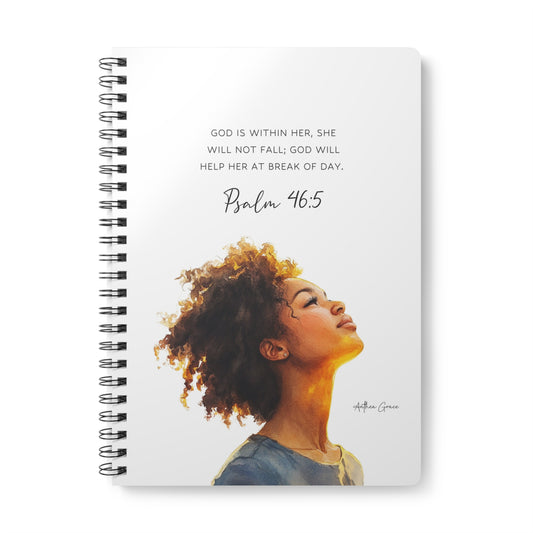 Psalm 46:5 Spiral A5 Notebook