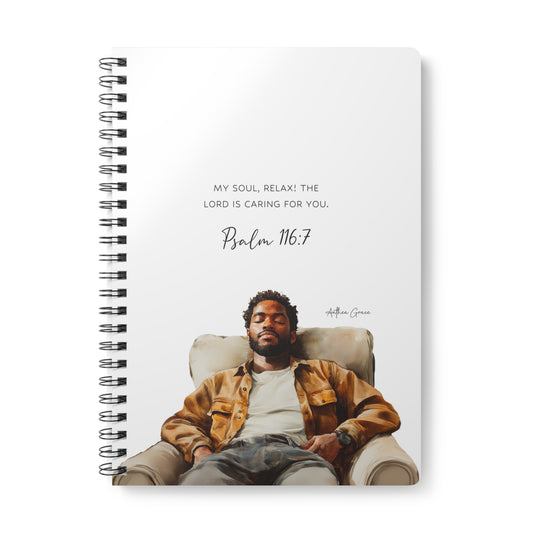 Psalm 116:7 Spiral A5 Notebook