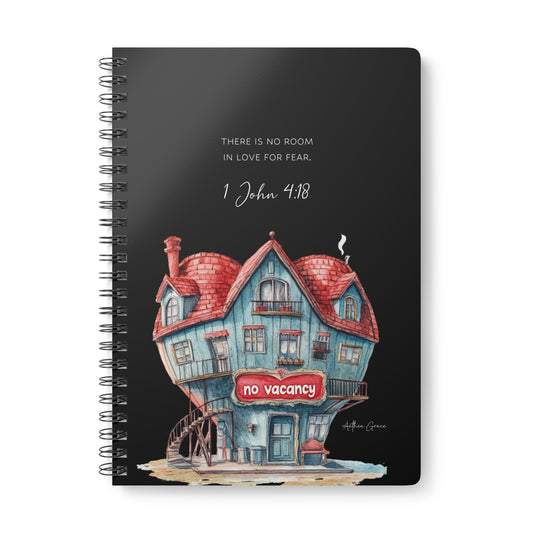 1 John 4:18 Spiral A5 Notebook