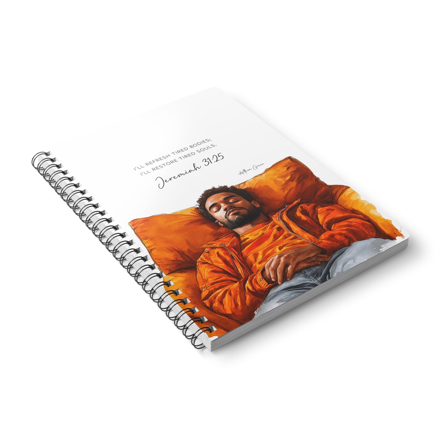 Jeremiah 31:25 Spiral A5 Notebook