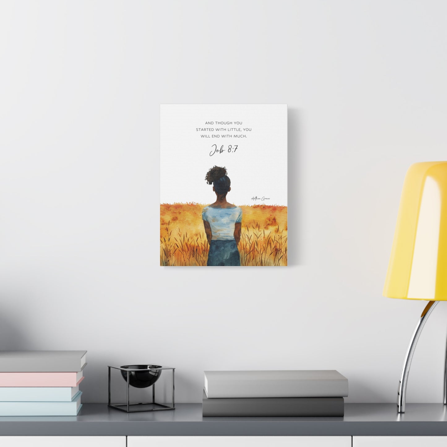 Job 8:7 Wall Art Canvas