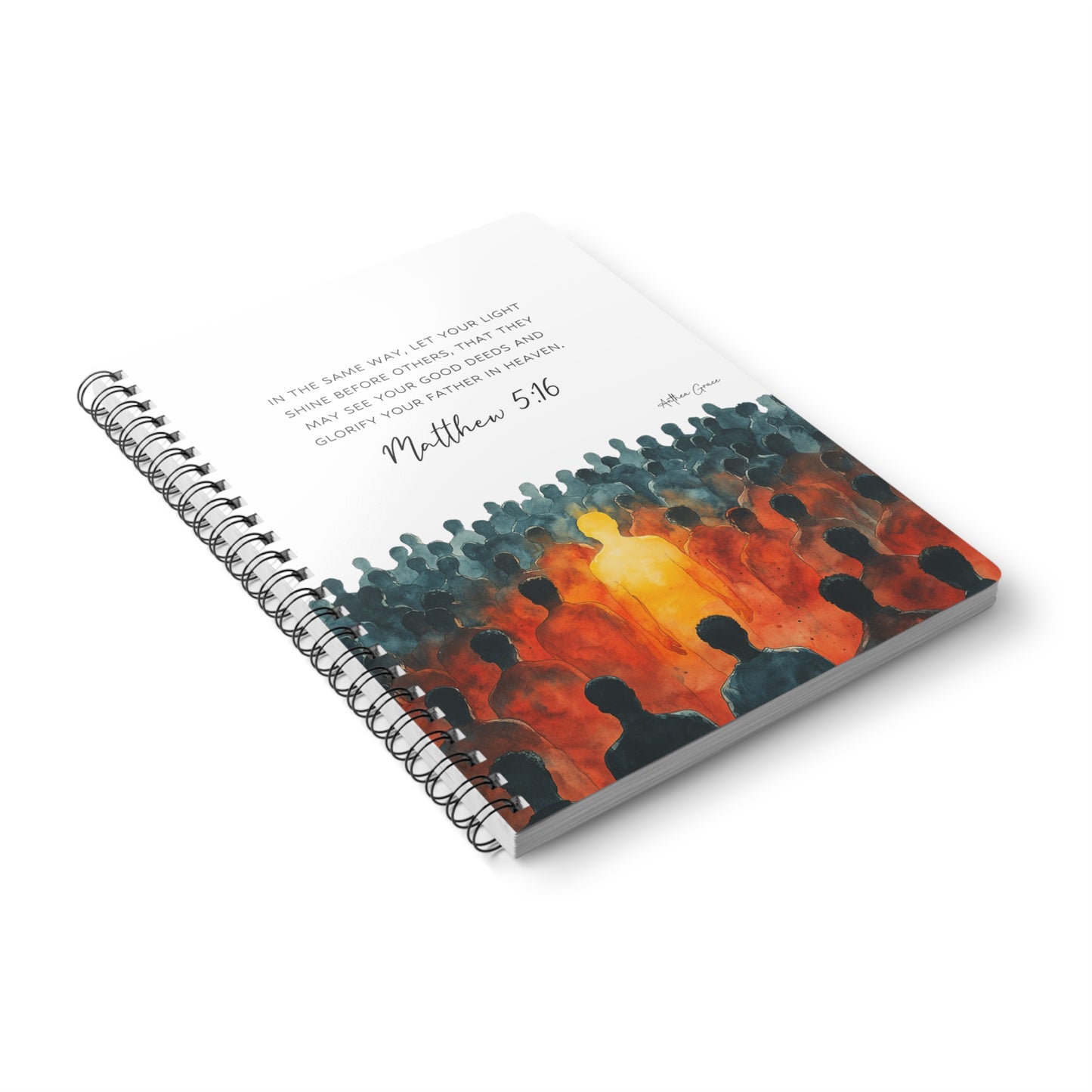 Matthew 5:16 Spiral A5 Notebook