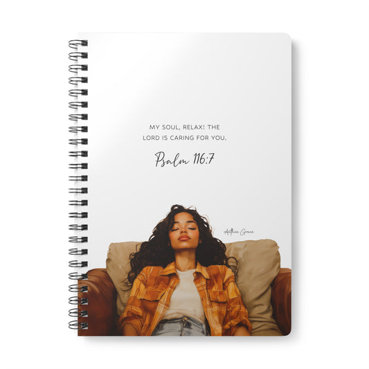 Psalm 116:7 Spiral A5 Notebook