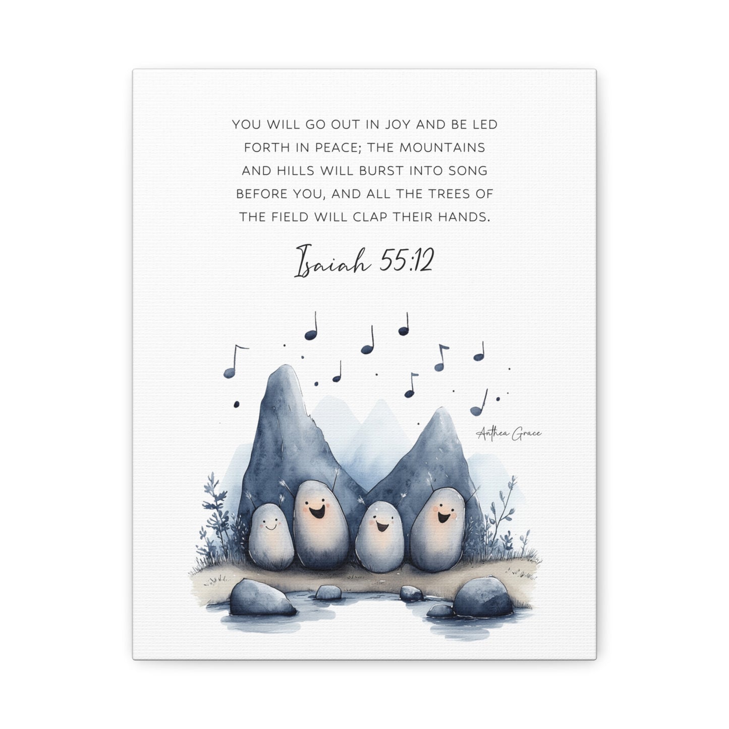 Isaiah 55:12 Wall Art Canvas