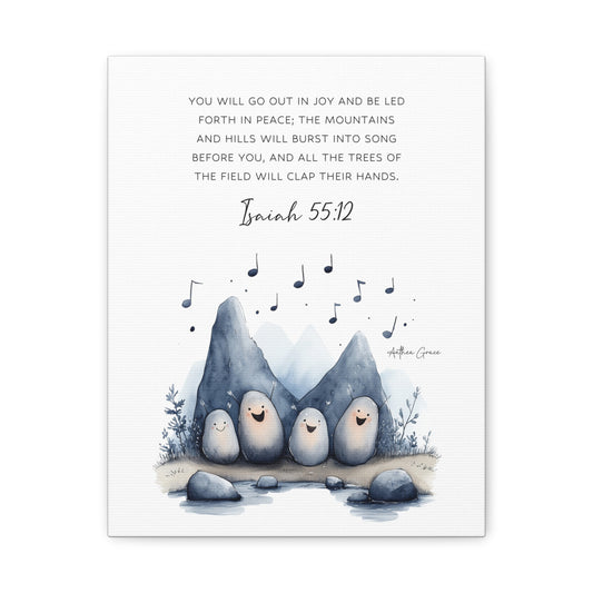 Isaiah 55:12 Wall Art Canvas