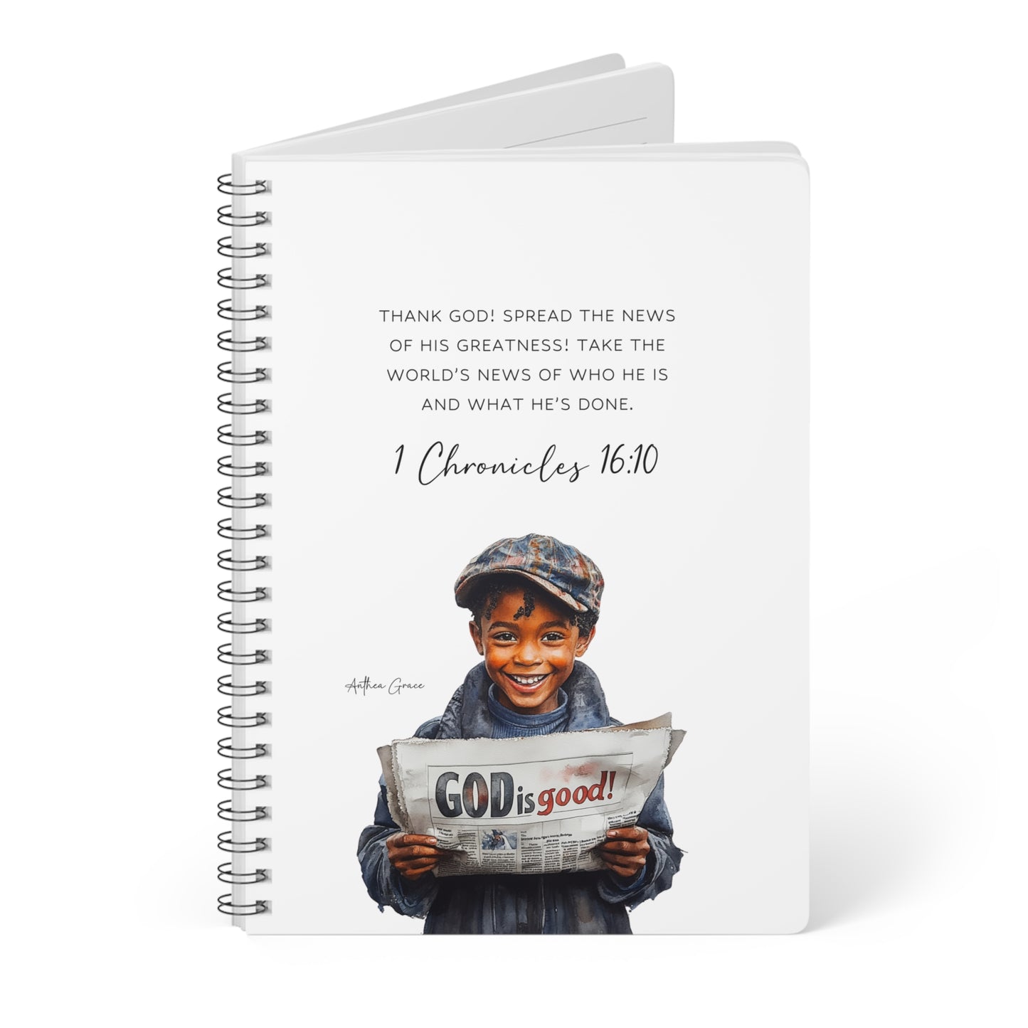 1 Chronicles 16:10 Spiral A5 Notebook