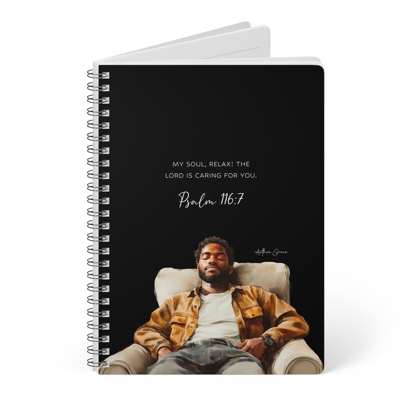 Psalm 116:7 Spiral A5 Notebook