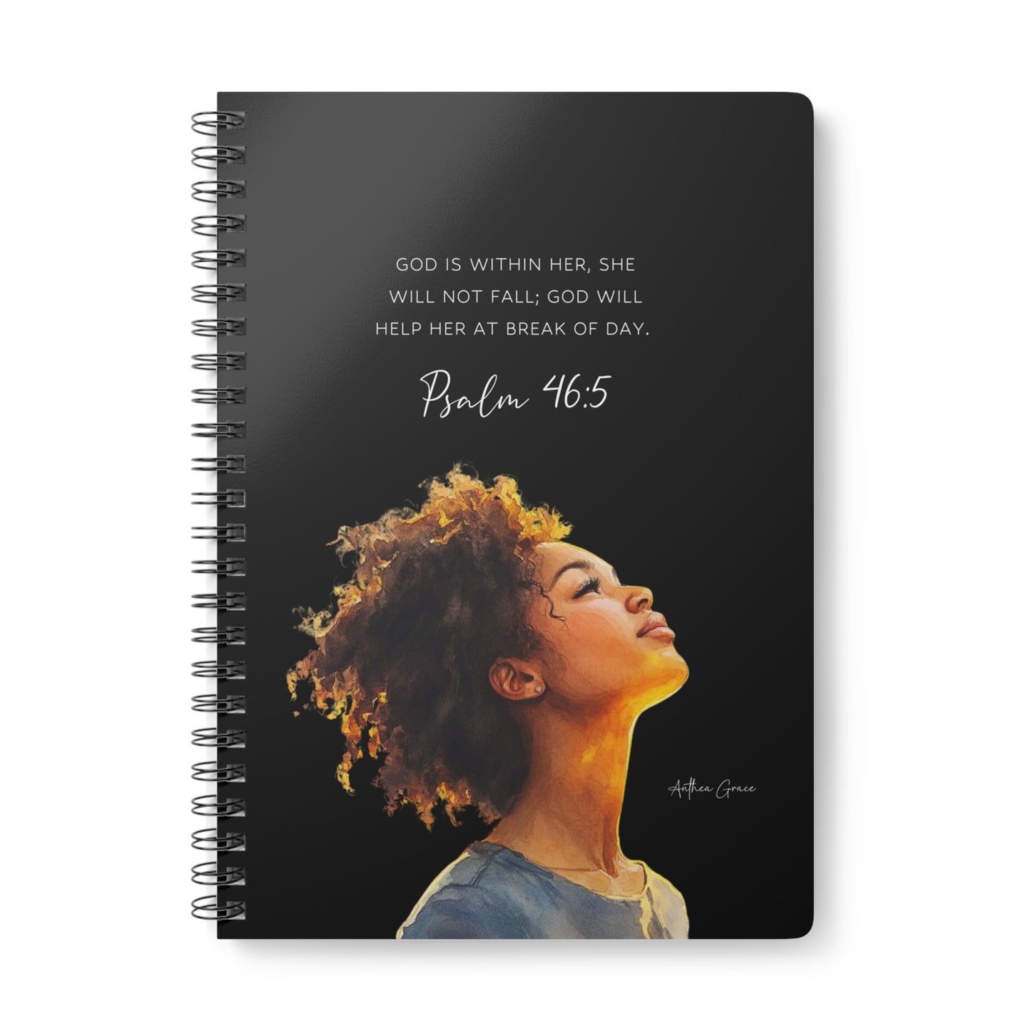 Psalm 46:5 Spiral A5 Notebook