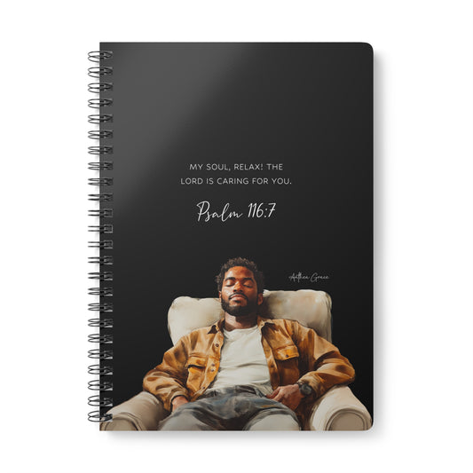 Psalm 116:7 Spiral A5 Notebook