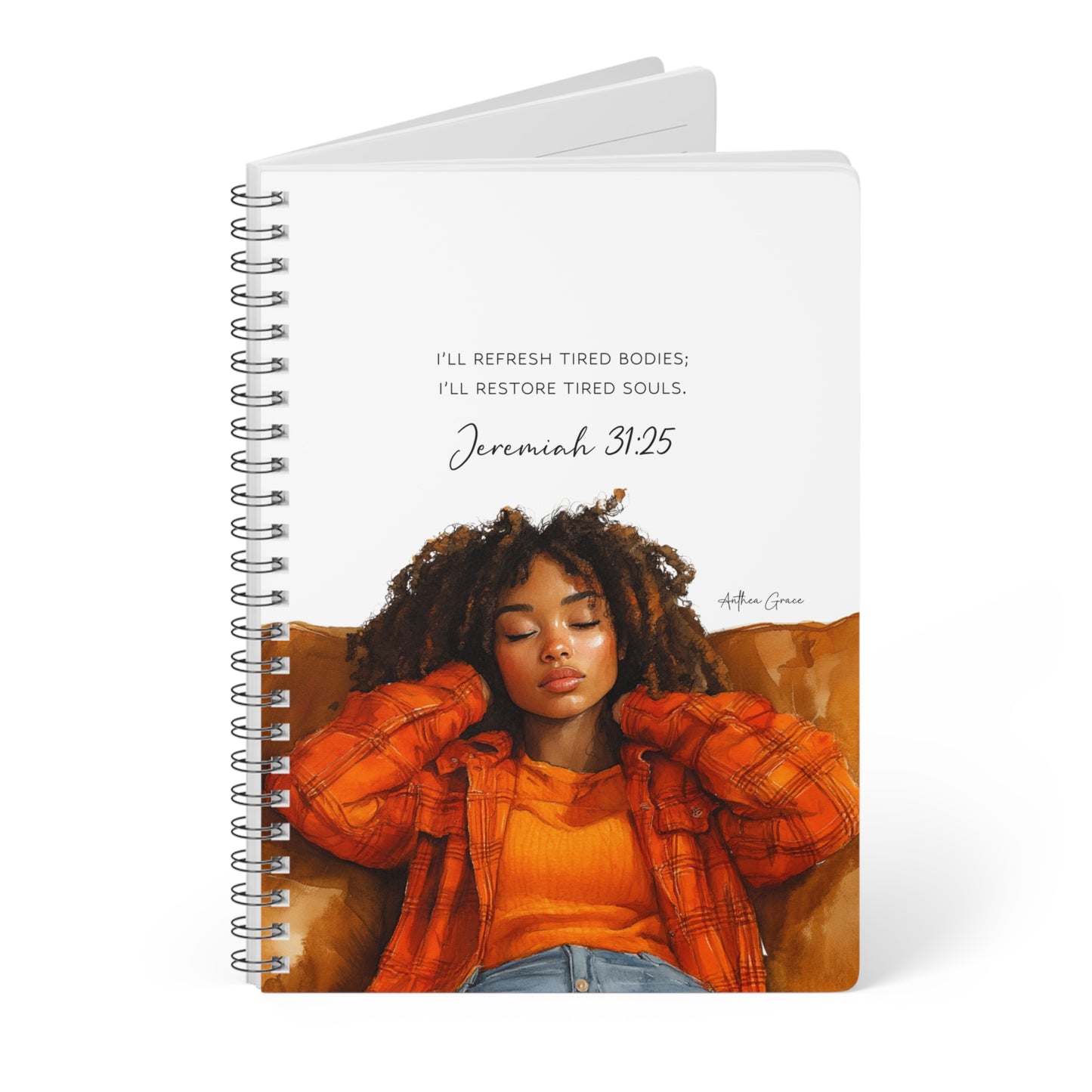 Jeremiah 31:25 Spiral A5 Notebook