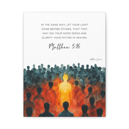 Matthew 5:16 Wall Art Canvas