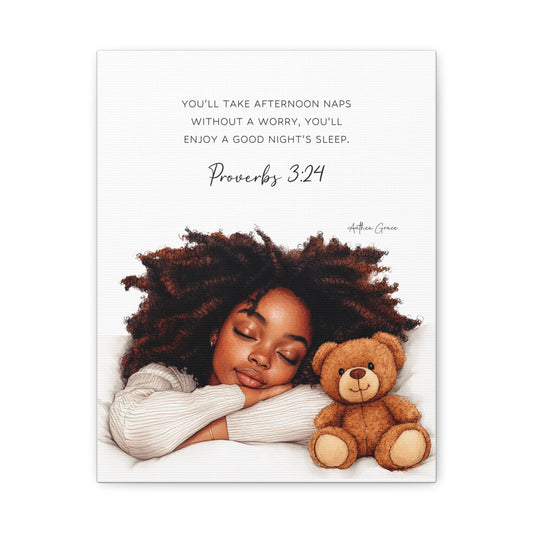 Proverbs 3:24 Wall Art Canvas