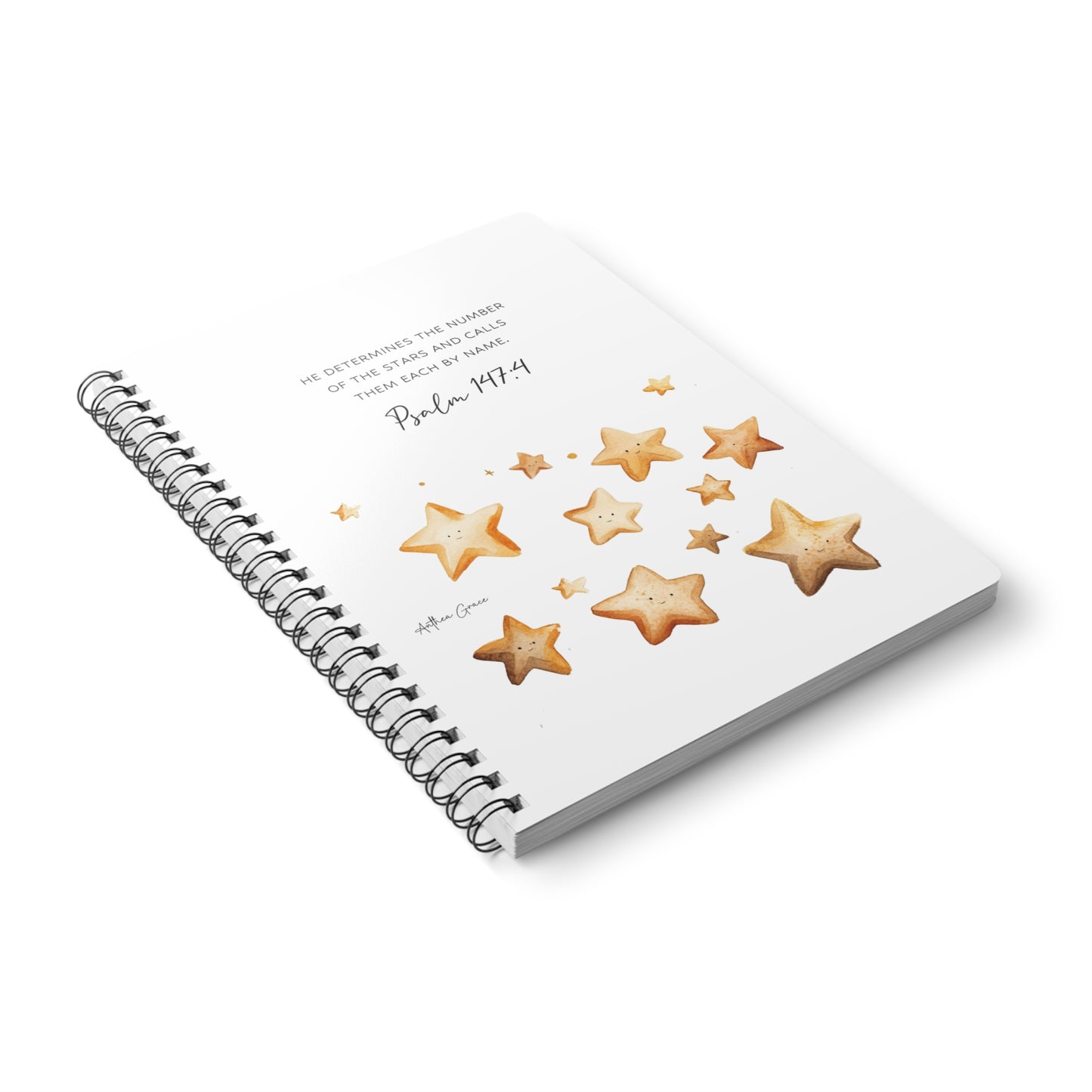 Psalm 147:4 Spiral A5 Notebook