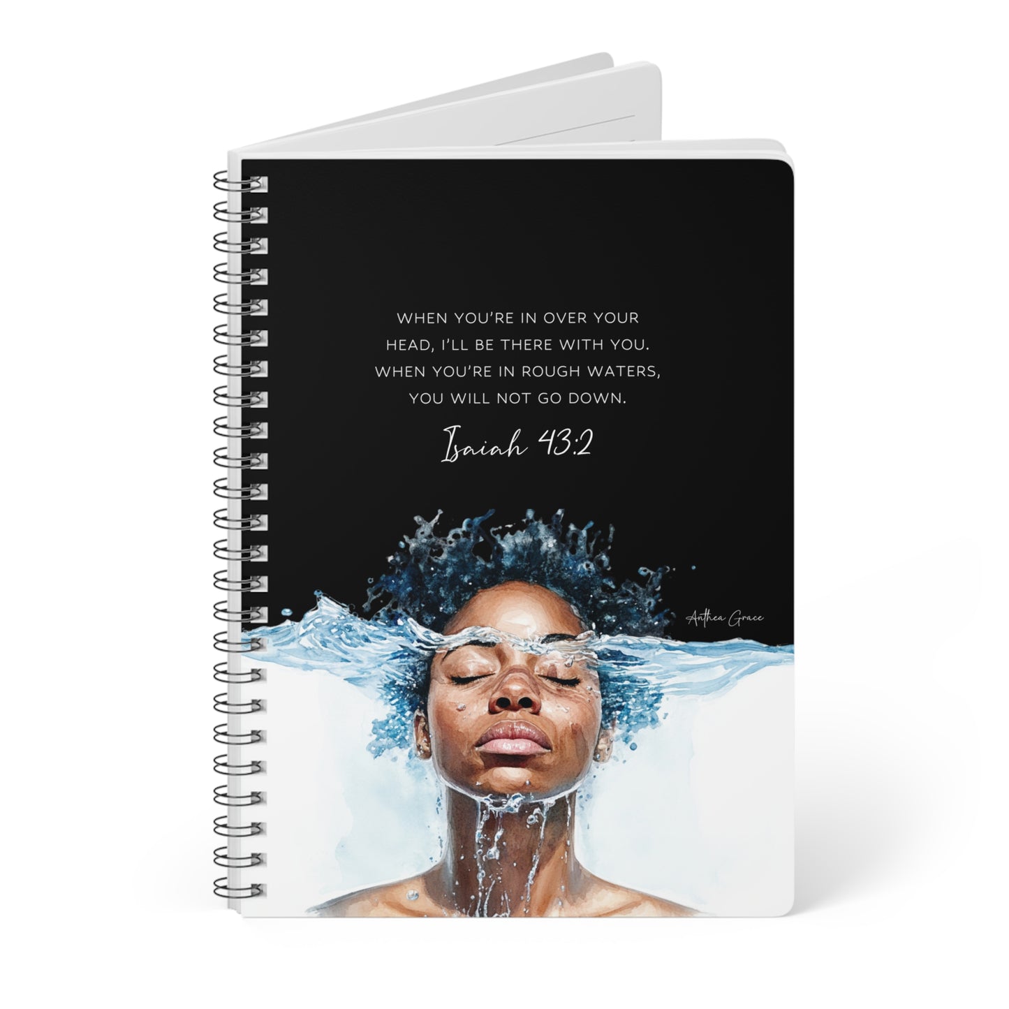 Isaiah 43:2 Spiral A5 Notebook