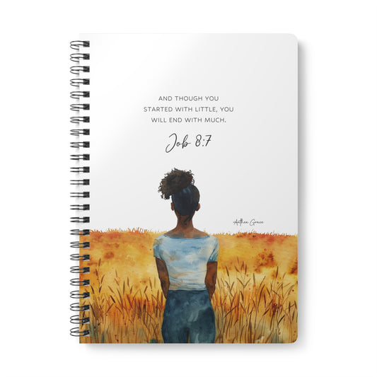Job 8:7 Spiral A5 Notebook