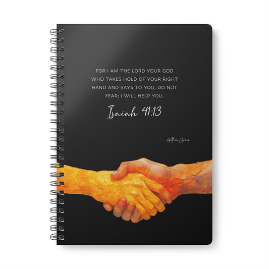 Isaiah 41:13 Spiral A5 Notebook