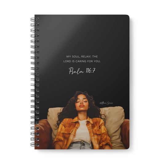 Psalm 116:7 Spiral A5 Notebook