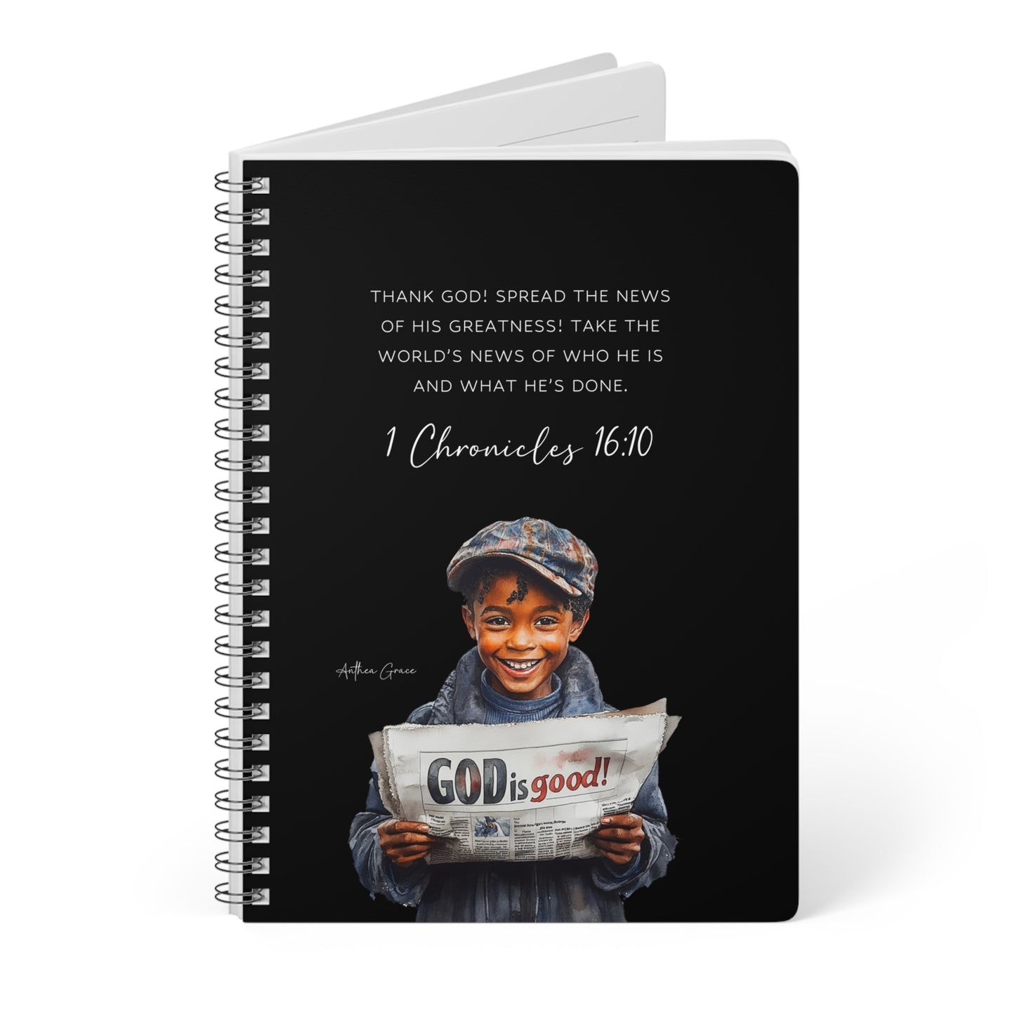 1 Chronicles 16:10 Spiral A5 Notebook