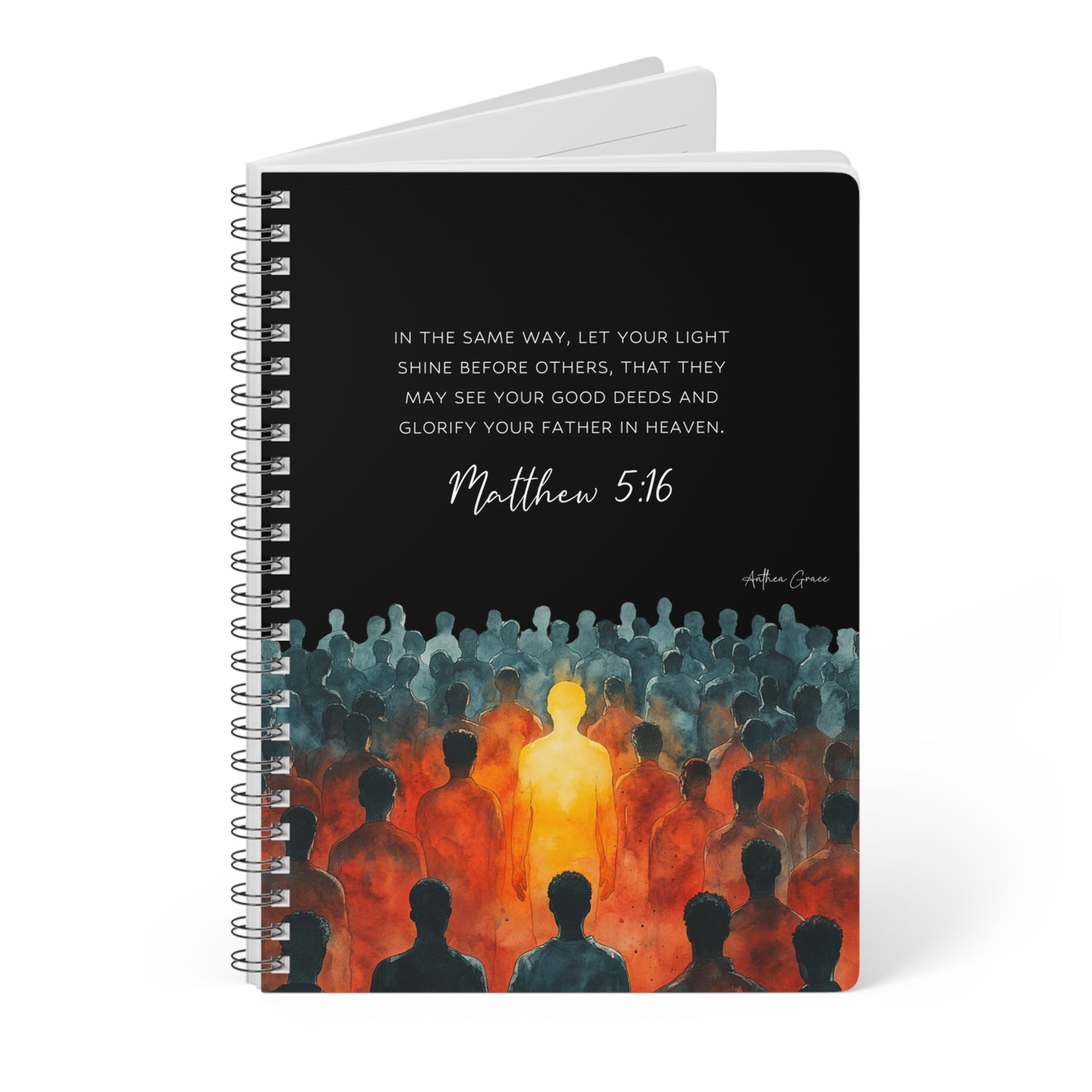 Matthew 5:16 Spiral A5 Notebook
