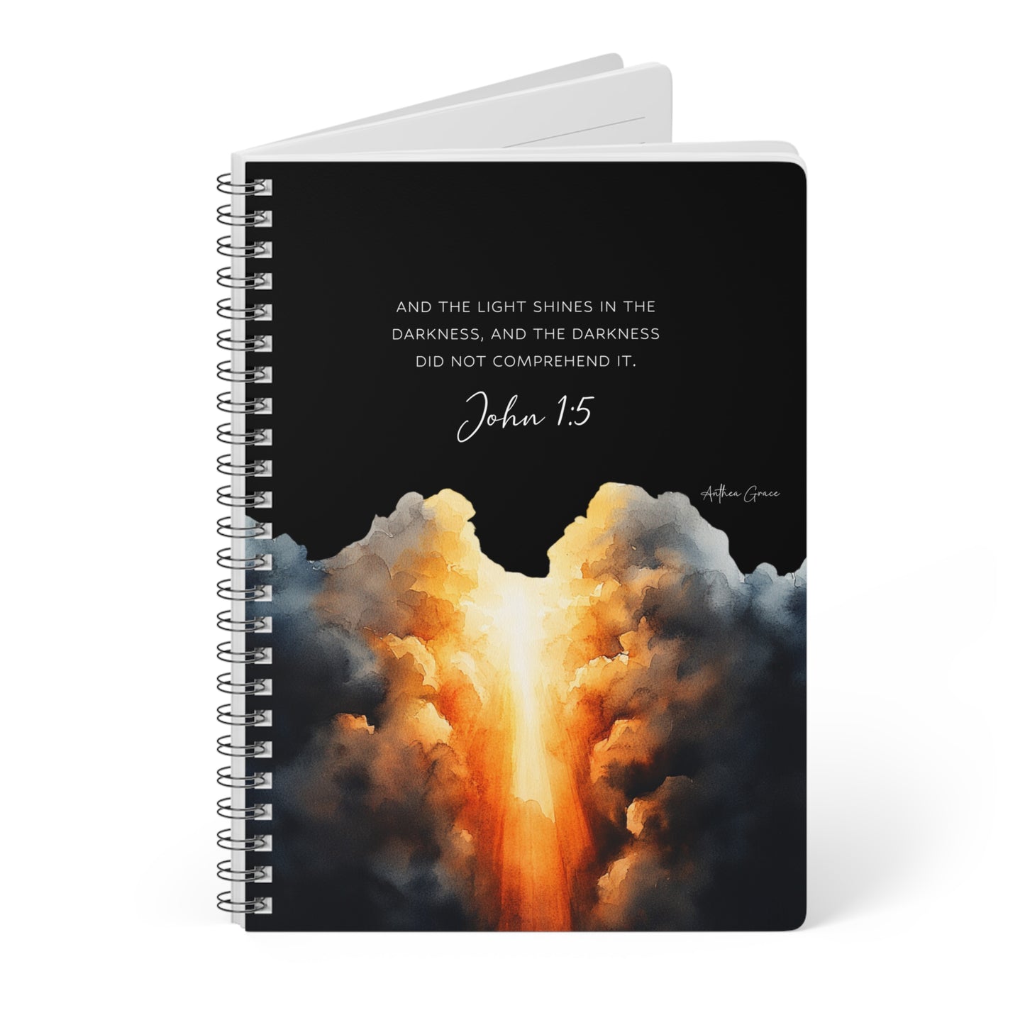 John 1:5 Spiral A5 Notebook