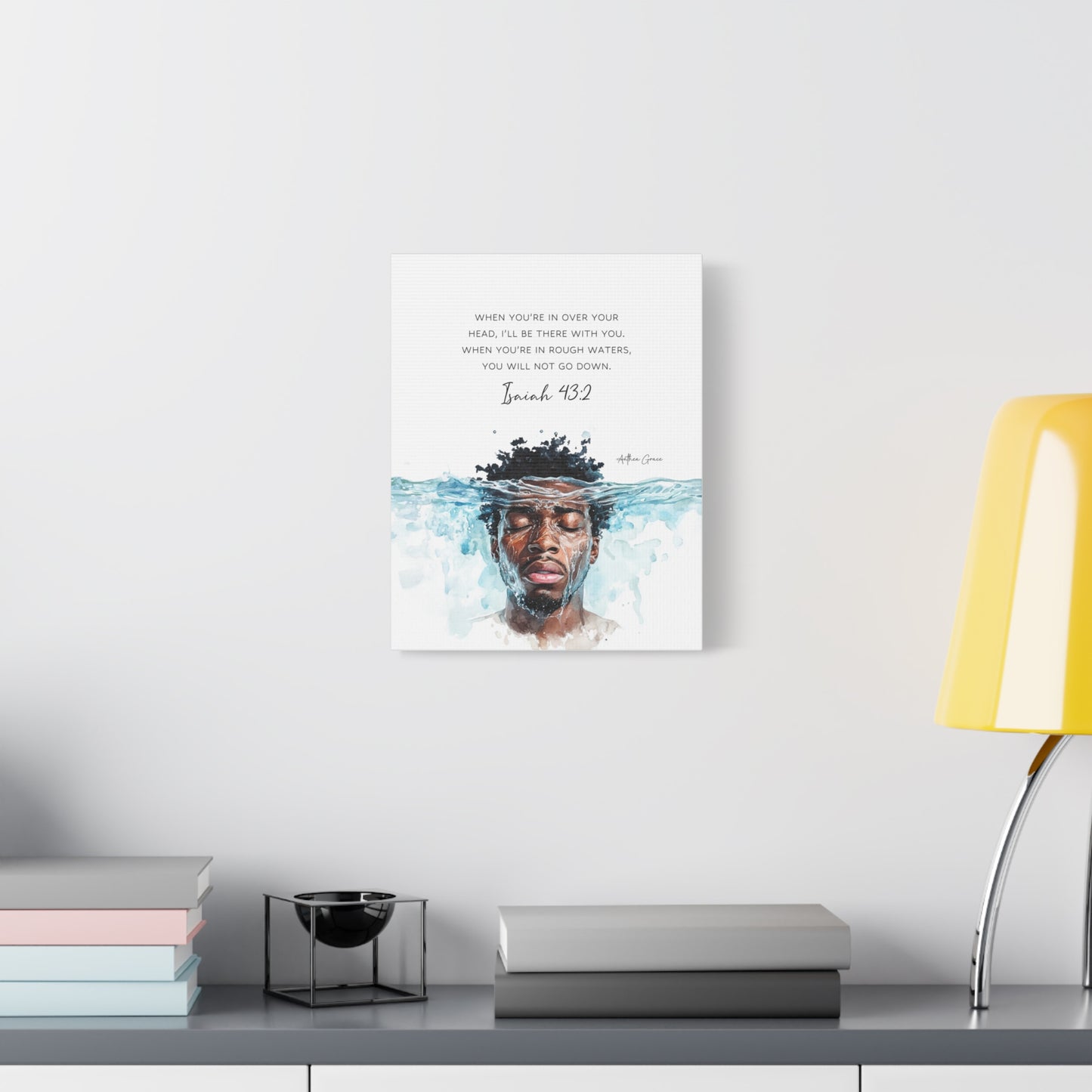 Isaiah 43:2 Wall Art Canvas