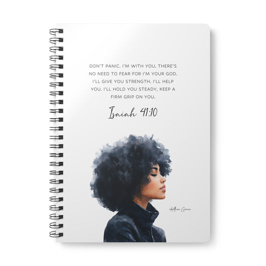 Isaiah 41:10 Spiral A5 Notebook