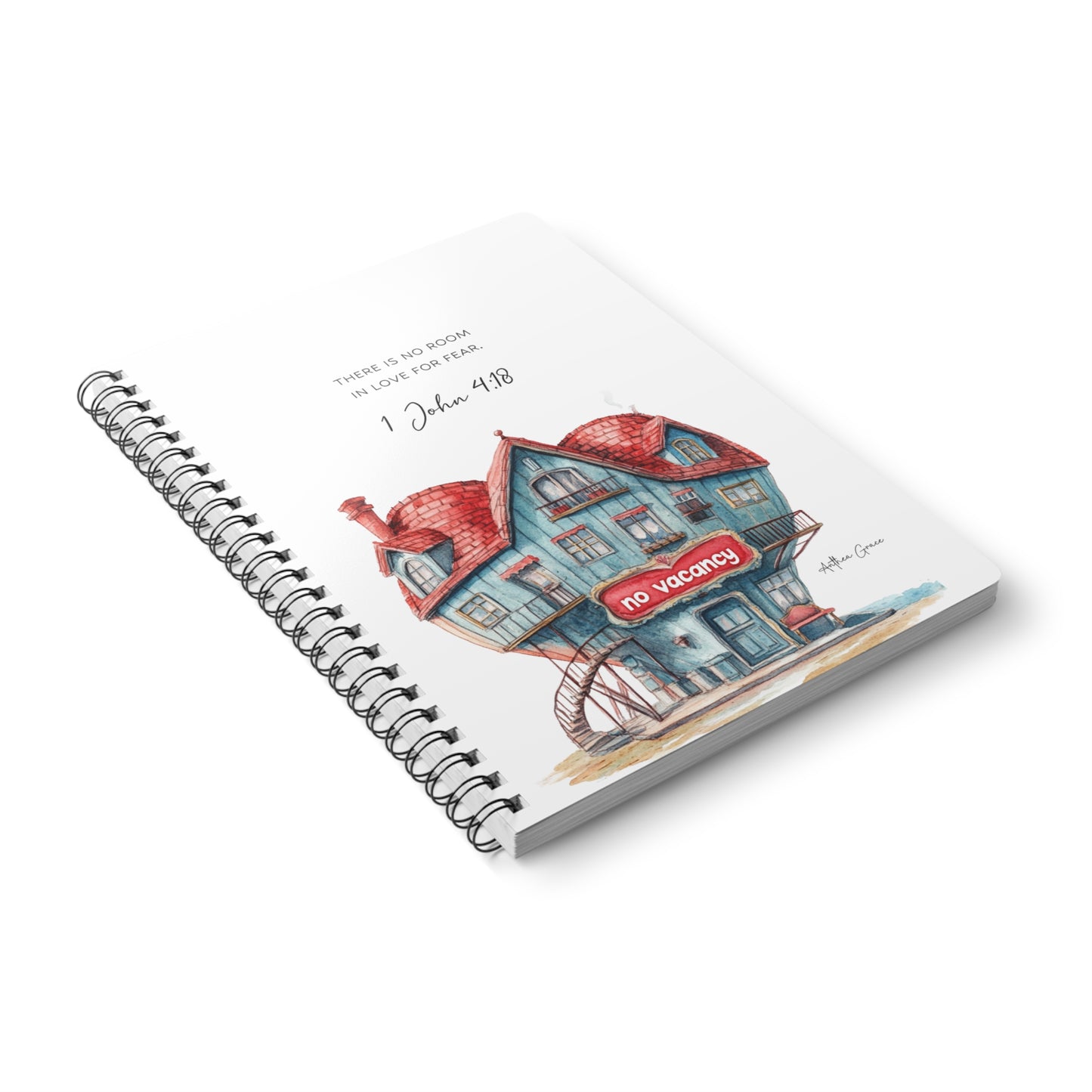 1 John 4:18 Spiral A5 Notebook