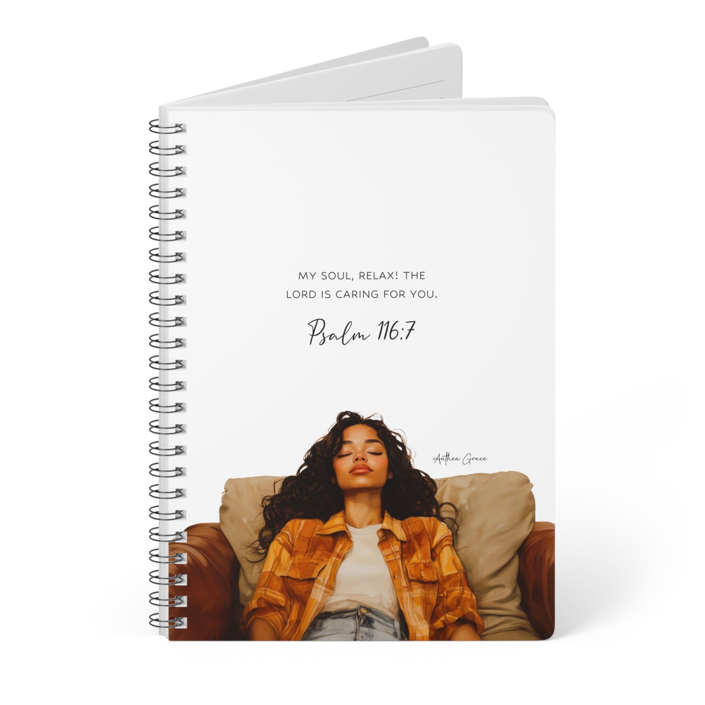 Psalm 116:7 Spiral A5 Notebook