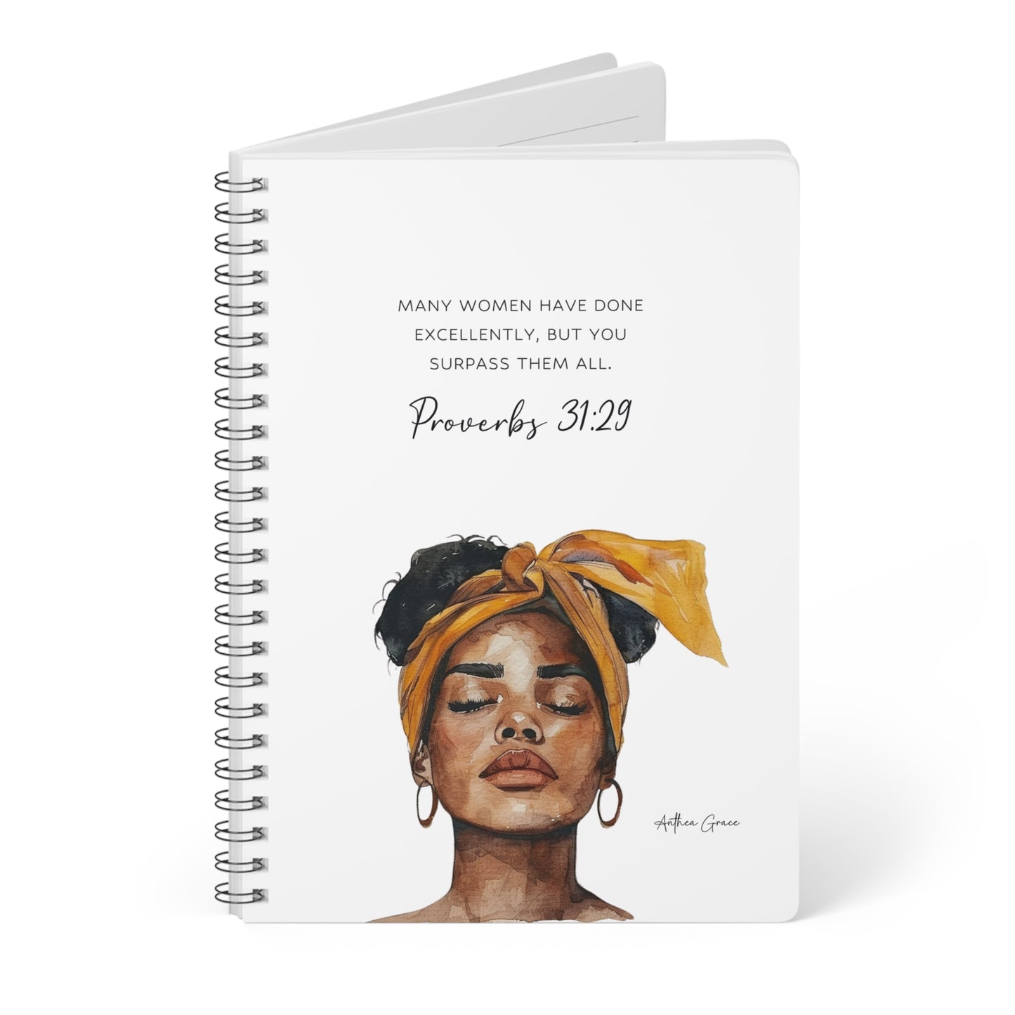 Proverbs 31:29 Spiral A5 Notebook