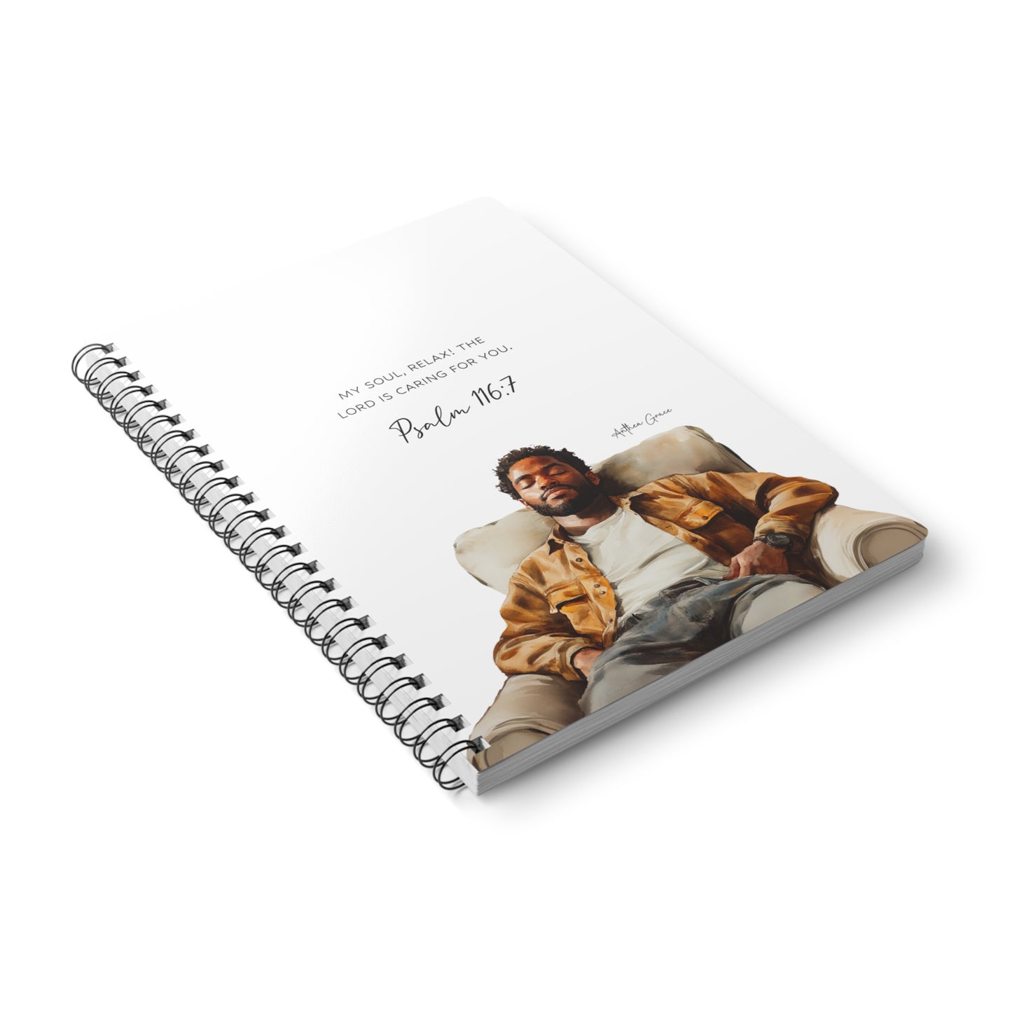 Psalm 116:7 Spiral A5 Notebook