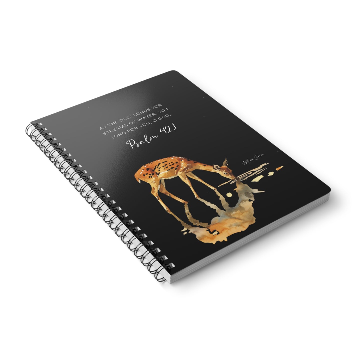 Psalm 42:1 Spiral A5 Notebook
