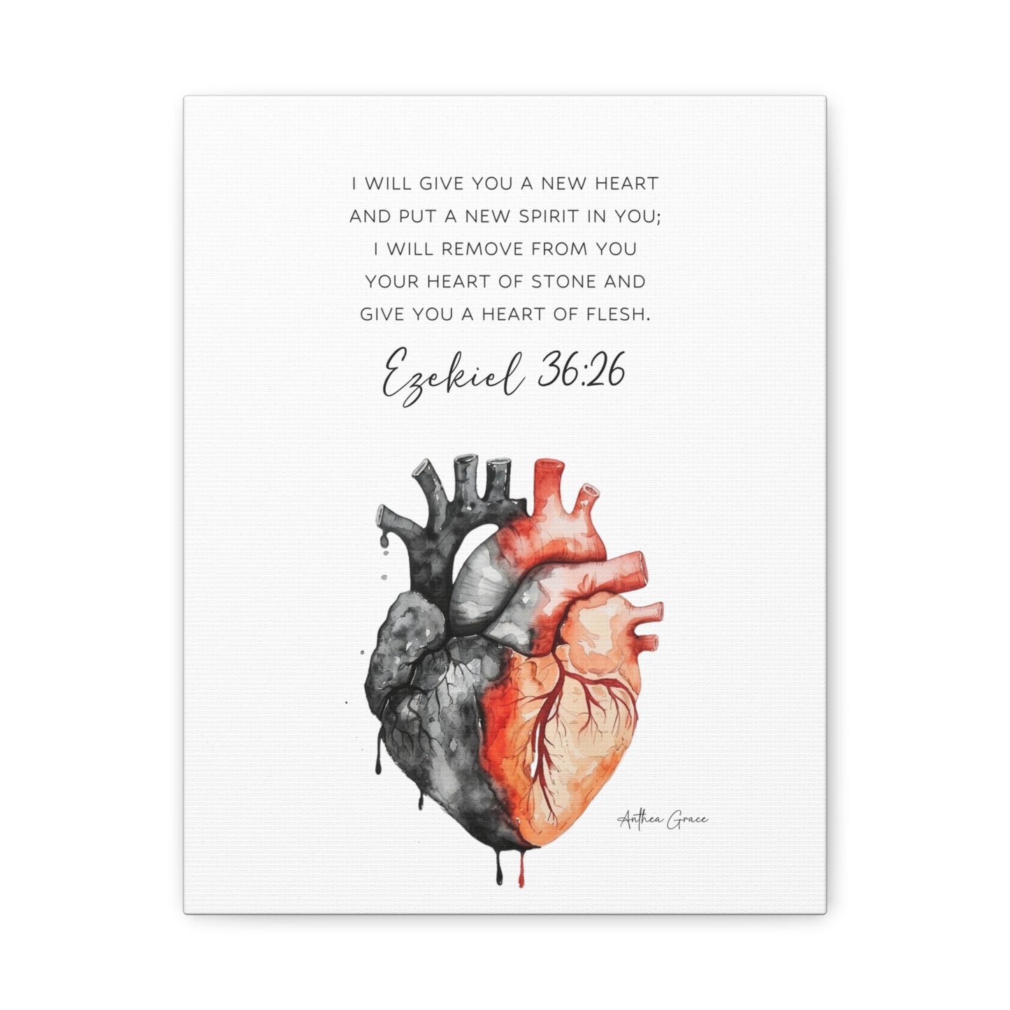 Ezekiel 36:26 Wall Art Canvas