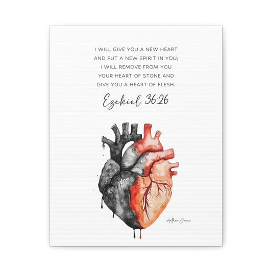 Ezekiel 36:26 Wall Art Canvas