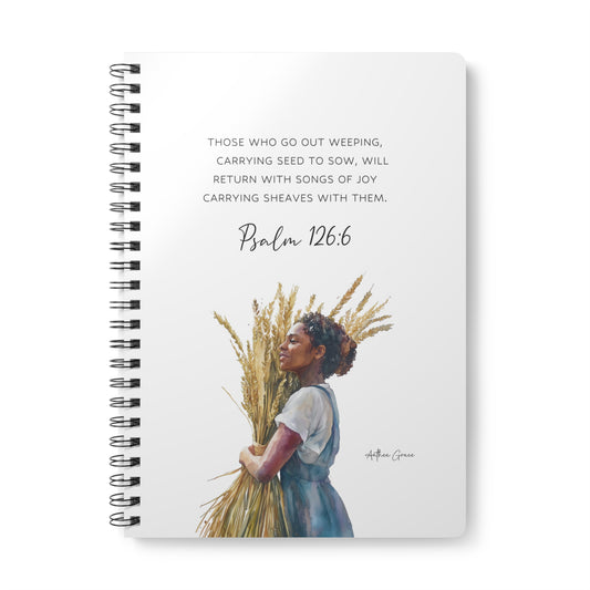 Psalm 126:6 Spiral A5 Notebook
