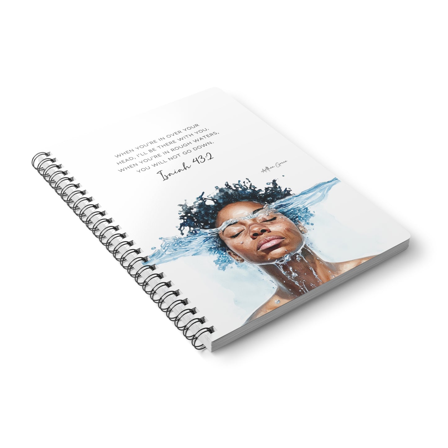 Isaiah 43:2 Spiral A5 Notebook