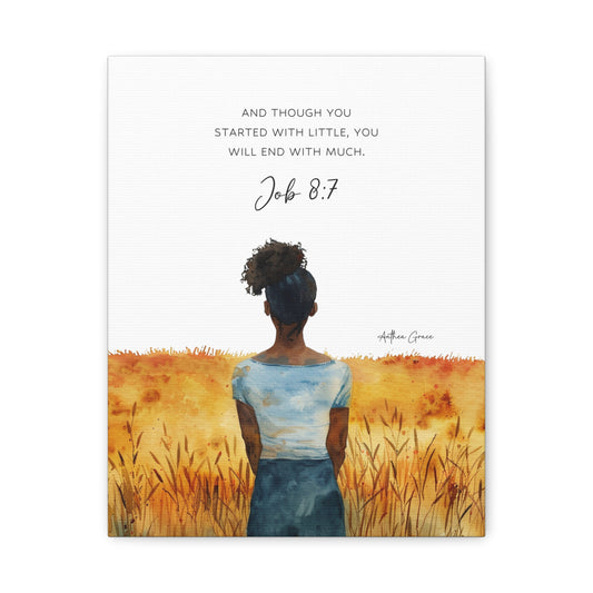 Job 8:7 Wall Art Canvas