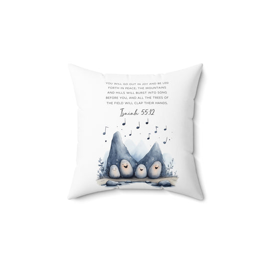 Isaiah 55:12 Cozy Decorative Pillow